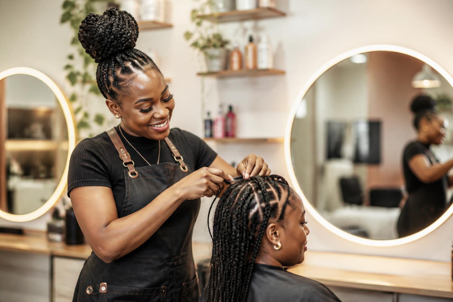 Braider at work